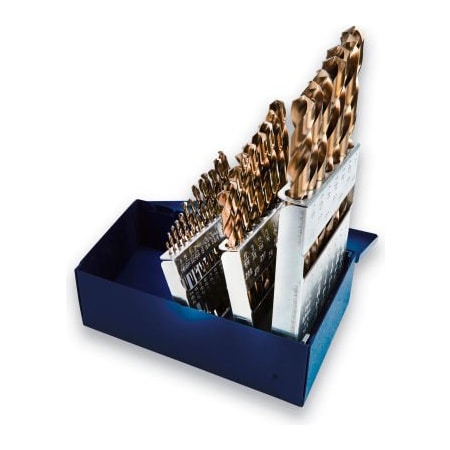 Century Drill & Tool Century Drill 26129 - Cobalt Drill Bit 29 Piece Set - 135 Degree - 1/16" to 1/2" by 64ths 26129